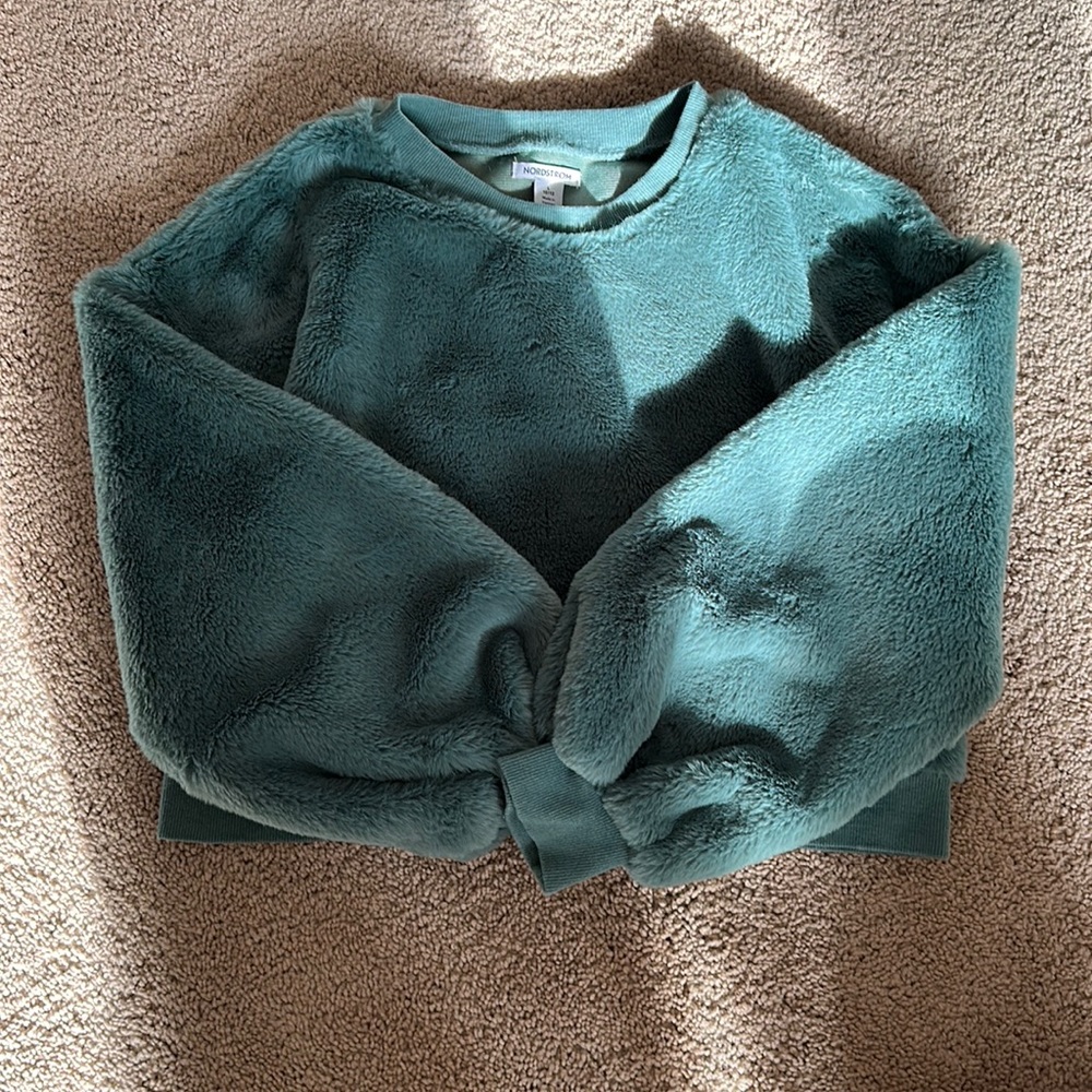 Girls Nordstrom Faux Fur Top